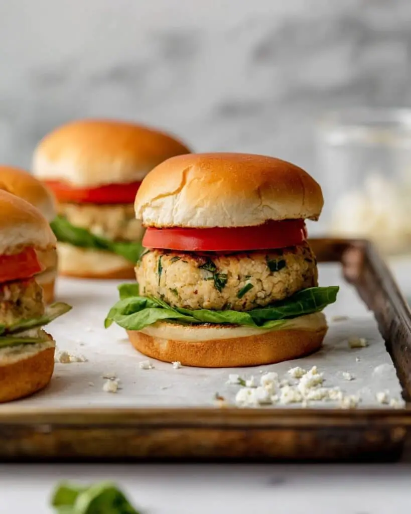 Chicken Feta Spinach Burgers Recipe