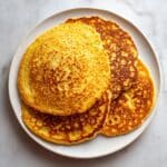 Red Lentil Pancakes with Zucchini, Vegan Yoghurt, and Cashew Cream Recipe