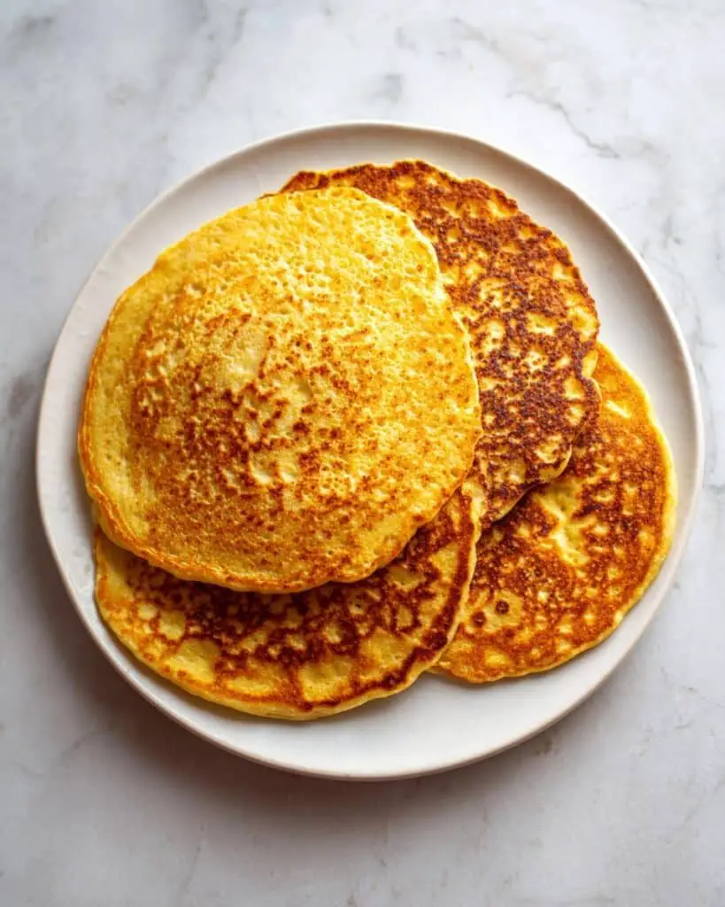 Red Lentil Pancakes with Zucchini, Vegan Yoghurt, and Cashew Cream Recipe