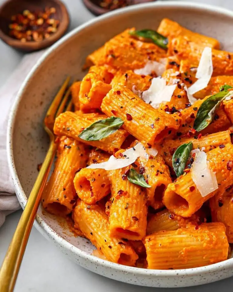 Creamy Cottage Cheese Pasta Sauce with Roasted Red Peppers and Basil Recipe