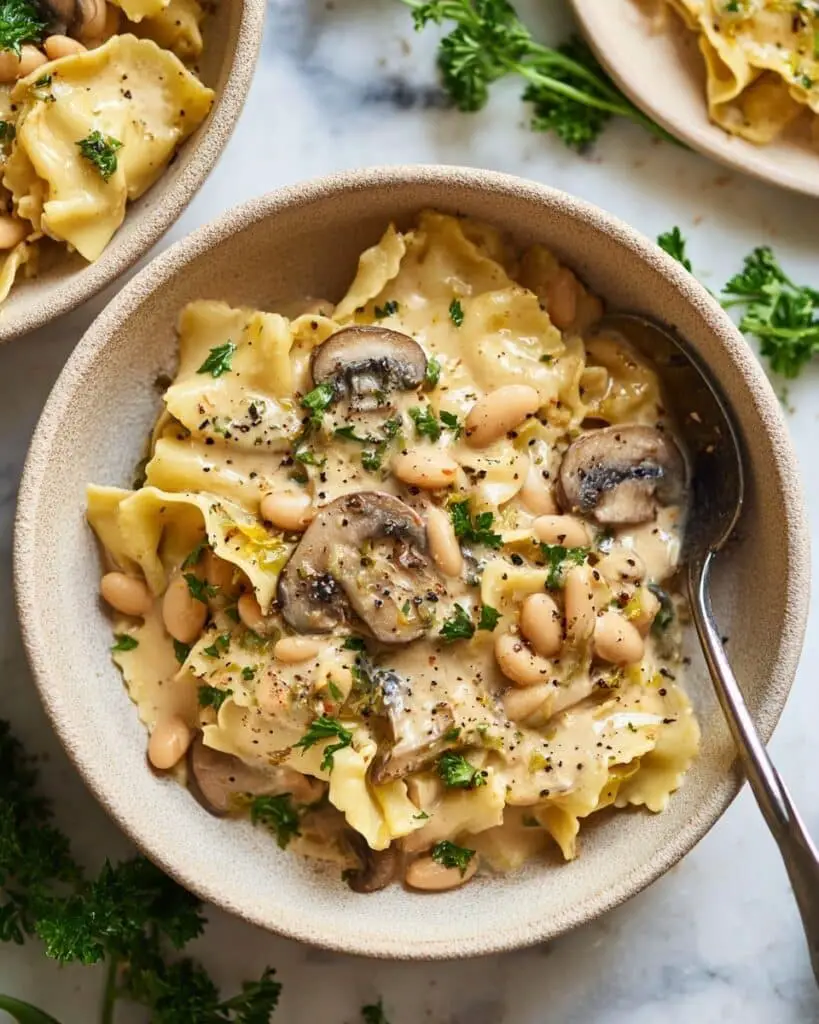 One-Pot Mushroom and White Bean Pasta Recipe