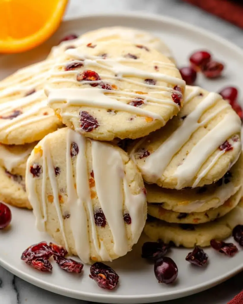 Orange Cranberry Shortbread Cookies Recipe