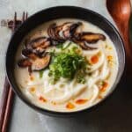 Miso Udon Noodle Soup with Teriyaki Mushrooms Recipe