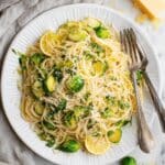 Lemon Parmesan Brussels Sprout Pasta Recipe