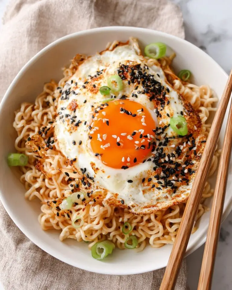 Butter Miso Noodles with Spicy Chili Oil Fried Egg Recipe