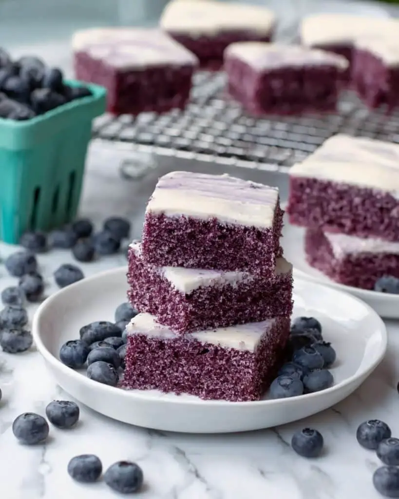 Glazed Blueberry Brownies Recipe