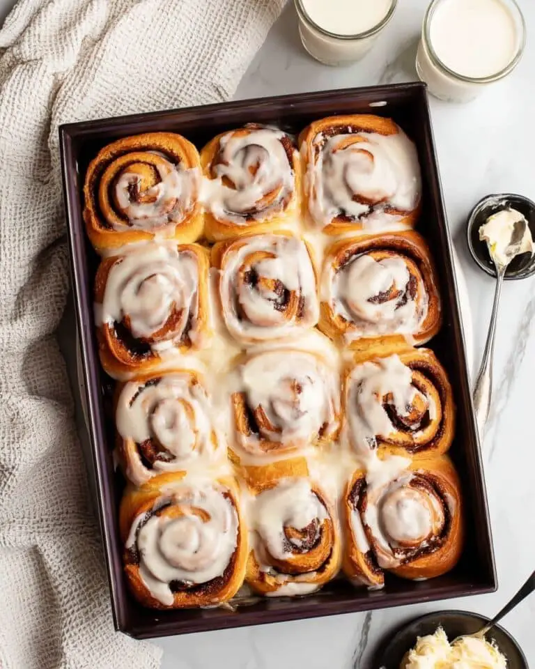 Homemade Cinnamon Rolls with Cream Cheese Frosting Recipe
