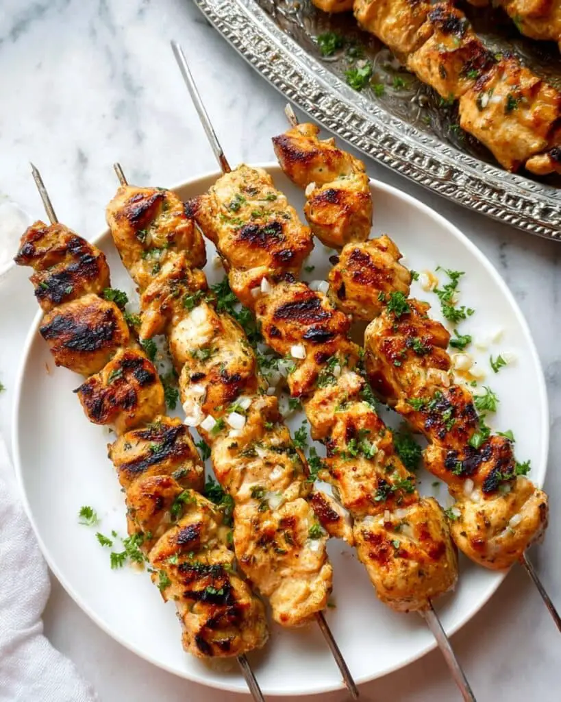 Garlic Parmesan Chicken Skewers Recipe