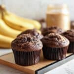 Chocolate Peanut Butter Banana Muffins Recipe