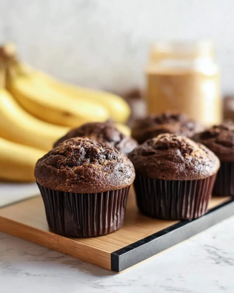 Chocolate Peanut Butter Banana Muffins Recipe