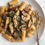 Creamy Chicken and Mushroom Pasta with Lemon and Parmesan Recipe
