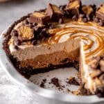 Chocolate Peanut Butter Pie with Oreo Crust and Swirled Topping Recipe
