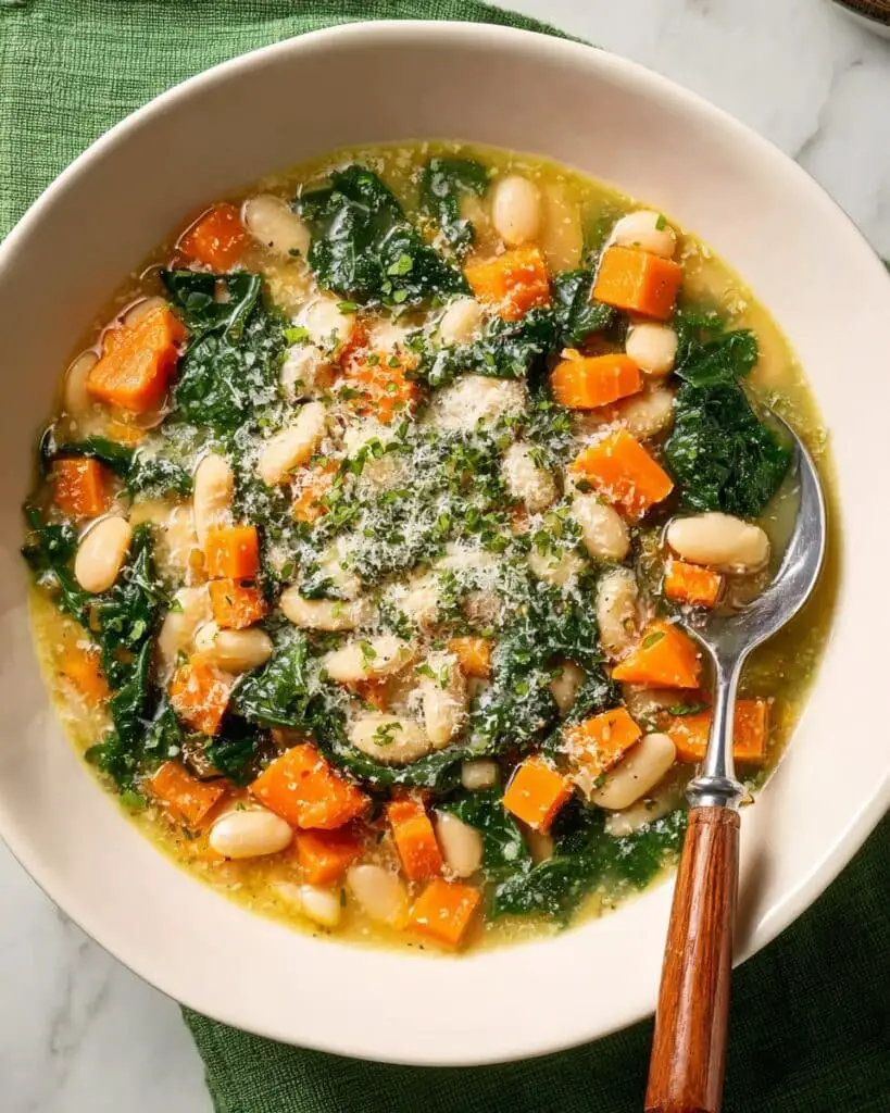Garlicky White Bean & Kale Stew with Lemon Recipe