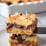 Chocolate Coconut Bars with a Buttery Graham Cracker Crust Recipe