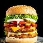 Meaty Tofu Burger (Whopper Style) Recipe