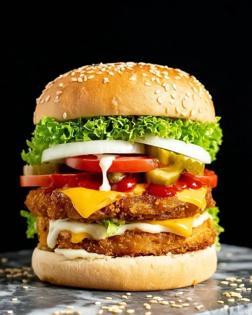 Meaty Tofu Burger (Whopper Style) Recipe