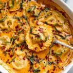 Vegan Baked Dumplings in Red Curry Sauce Recipe