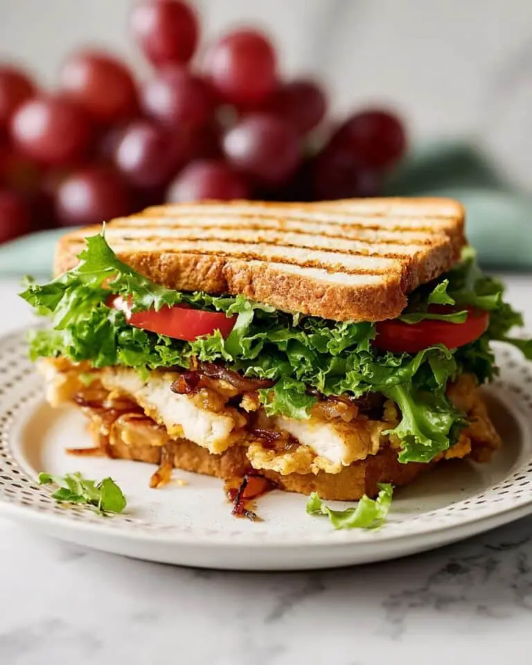 Grilled Hummus Sandwich with Sautéed Onions Recipe