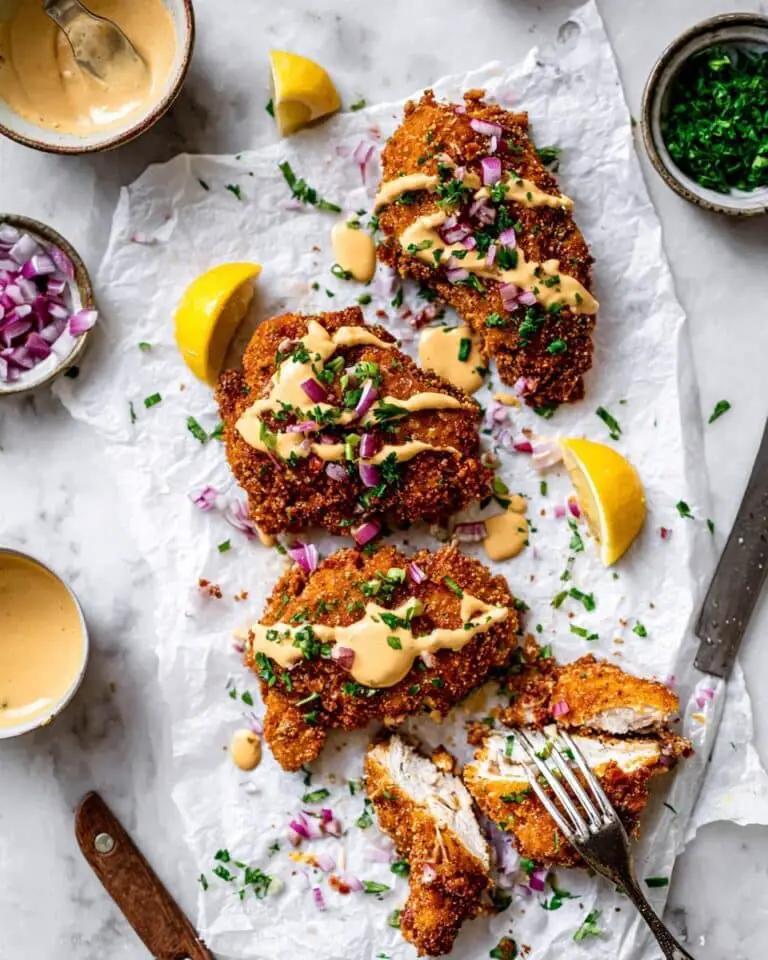 Pretzel Crusted Chicken with Cheddar-Mustard Sauce Recipe