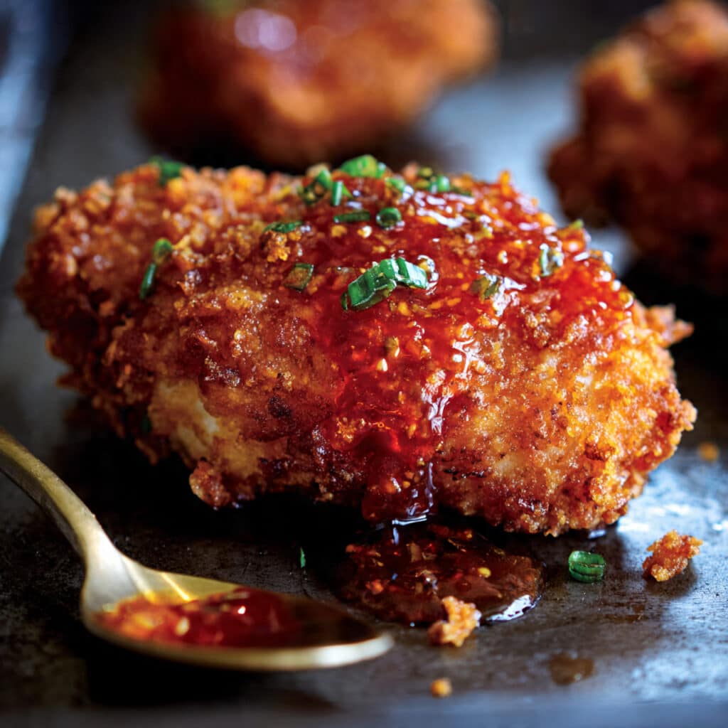 Baked Hot Honey Chicken (Super Crunchy!) Recipe