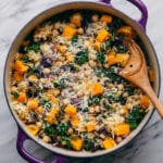 One Pot Fall Vegetable Orzo and Chickpeas Recipe