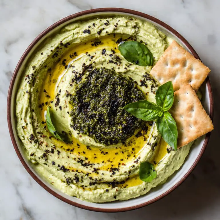 Pesto Hummus (15-Minute Recipe) Recipe