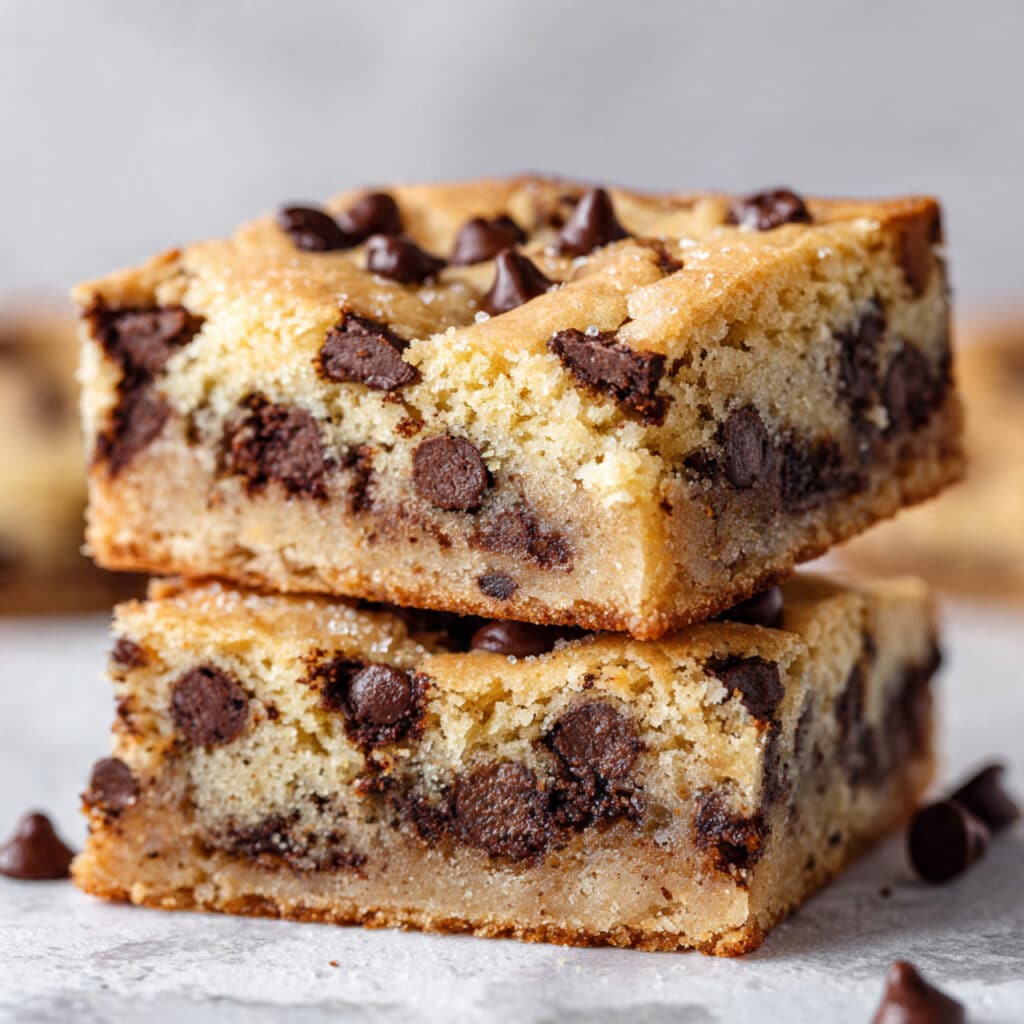 Chewy Chocolate Chip Blondies Recipe