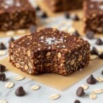 No Bake Chocolate Peanut Butter Oatmeal Bars Recipe
