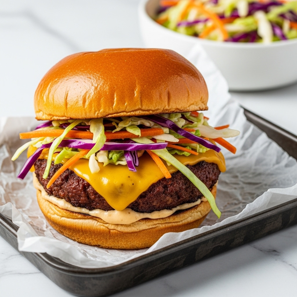 Chipotle Cheddar Chicken Burgers with Apple Slaw Recipe