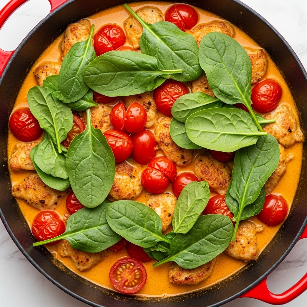 Tomato Spinach Salmon Pasta with Garlic Butter Sauce Recipe