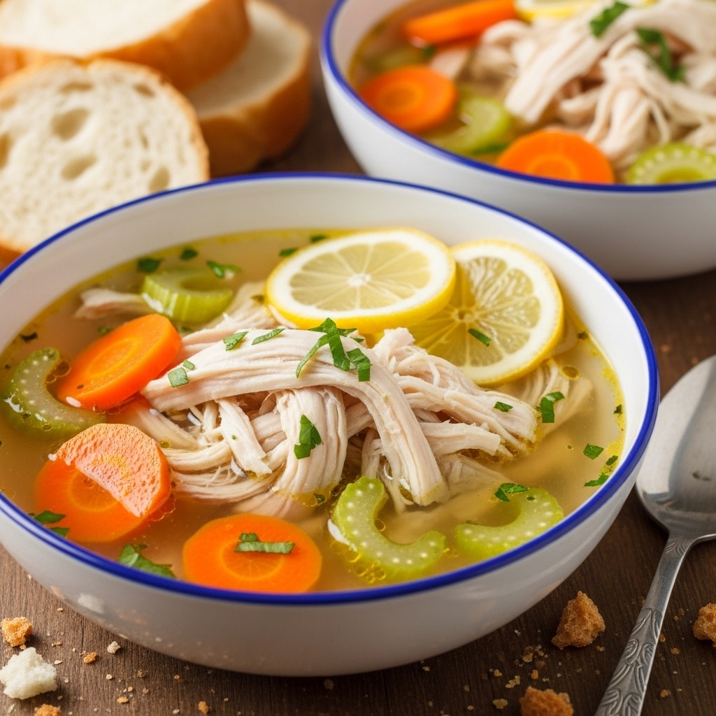 Lemon Chicken Soup with Rice Recipe