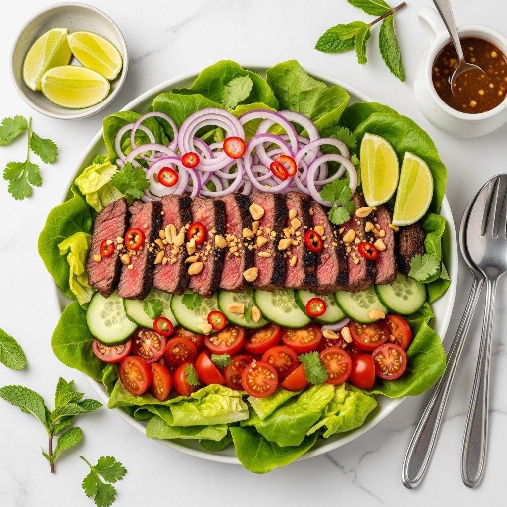 Thai Beef Salad with Ginger-Lemongrass Dressing Recipe