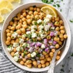 Lemony Chickpea Feta Salad Recipe