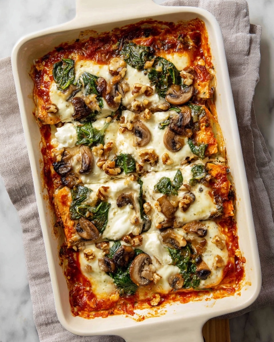 Spinach & Mushroom Vegetarian Lasagna Recipe