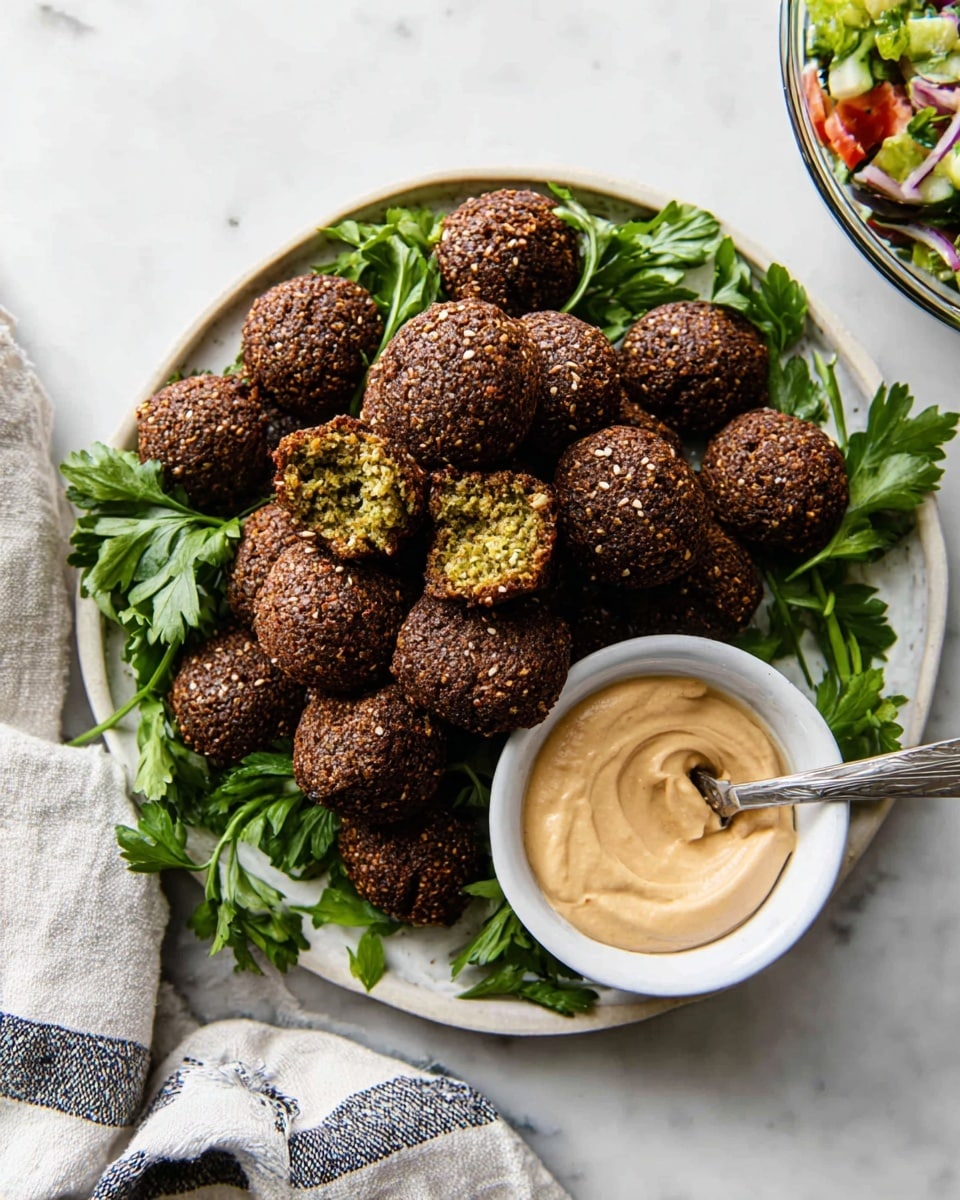 Homemade Falafel with Chickpeas, Parsley, and Spices Recipe