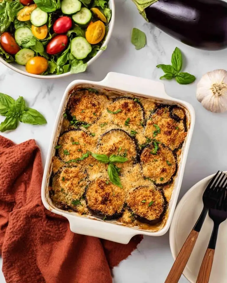Eggplant Parmesan Pasta Casserole Recipe