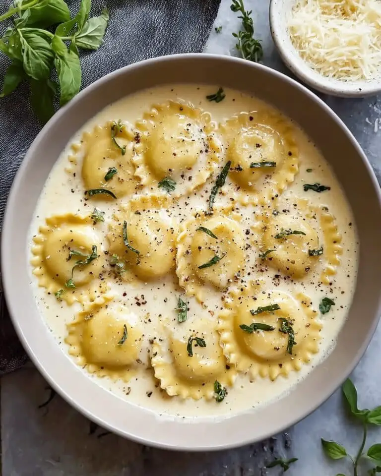 Creamy Garlic Parmesan Ravioli Sauce in Just 15 Minutes Recipe