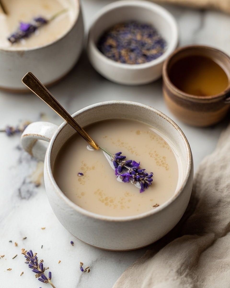 Lavender Milk Tea with Vanilla and Maple Recipe