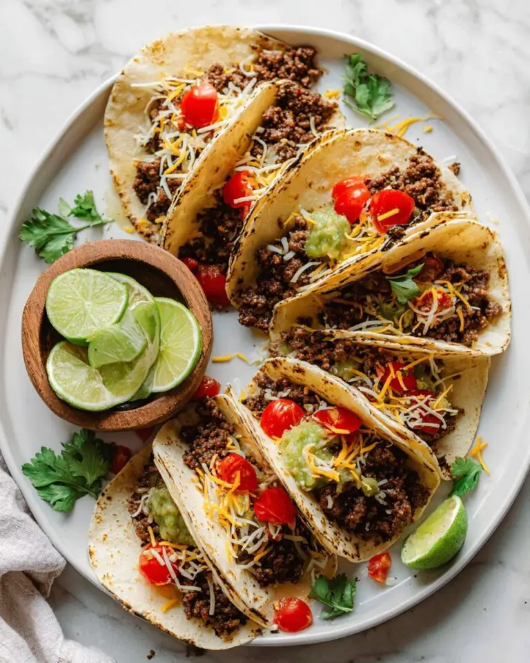 Ground Beef Tacos with Homemade Seasoning and Salsa Recipe