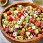 Greek Chickpea Feta and Avocado Salad Recipe
