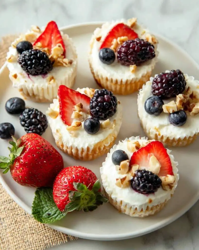 Frozen Yogurt Granola Cups with Fruit and Nuts Recipe