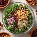 Cranberry Pecan Salad with Kale, Quinoa, and Lemon Dressing Recipe