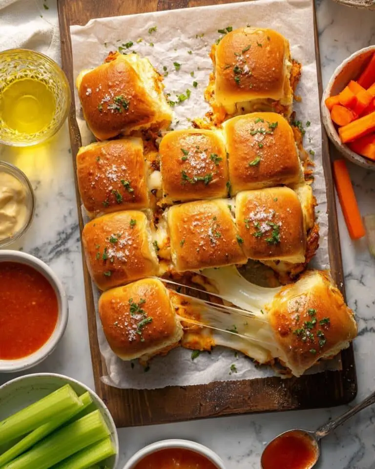 Sheet Pan Buffalo Chicken Sliders Recipe