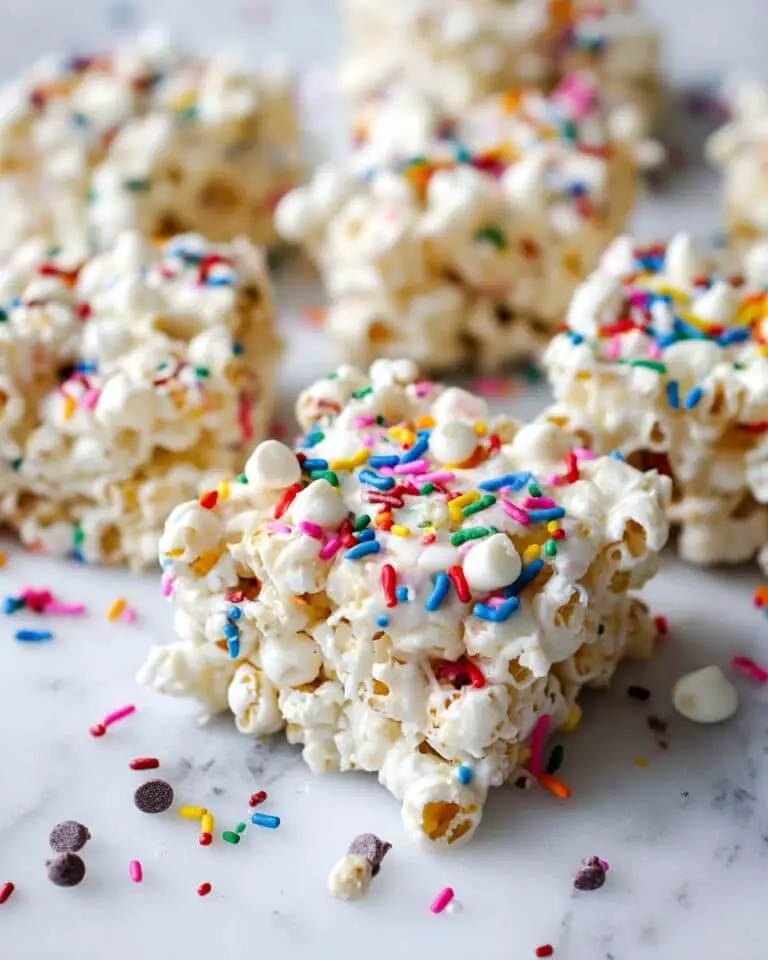 Homemade Funfetti Marshmallow Popcorn Treats Recipe