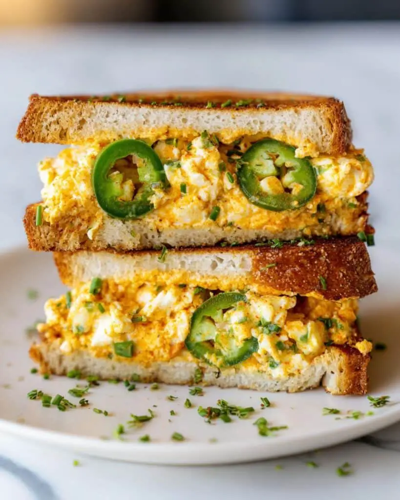 Crispy Egg Salad Cakes with Spicy Sriracha and Mozzarella Recipe