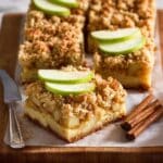 Apple Crumble Bars with Salted Caramel and Ice Cream Recipe