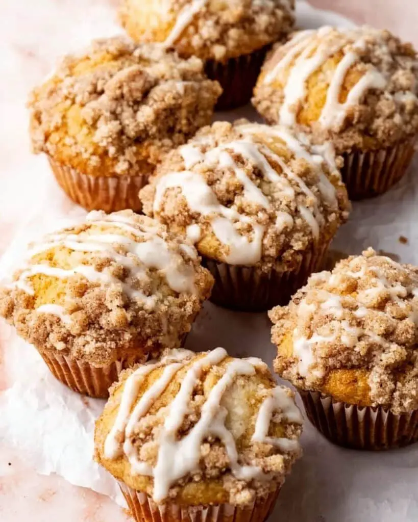 Peach Streusel Muffins with Creamy Peach Icing Recipe