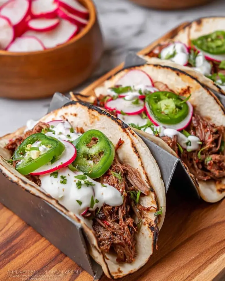 Smoky Chipotle Beef Barbacoa Tacos Recipe