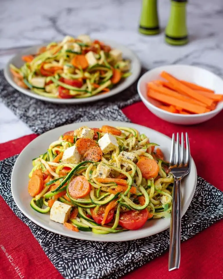 Pizza Zucchini Noodle Salad Recipe
