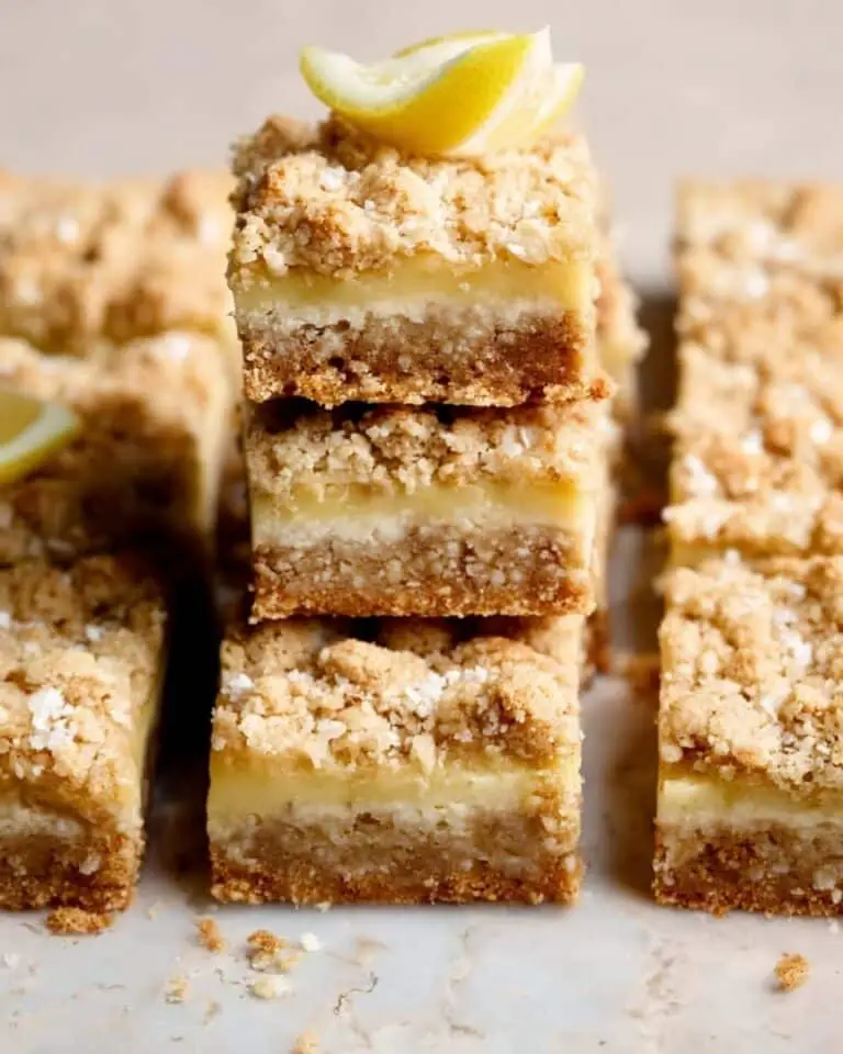 Oatmeal Lemon Crumble Bars Recipe